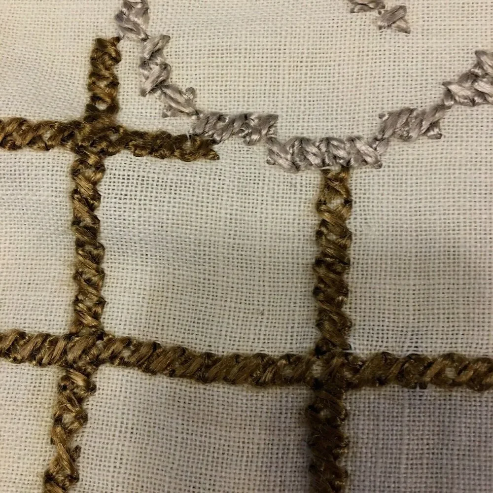 Antique Vintage Pillow Cover Embroidery Accent Pillow
